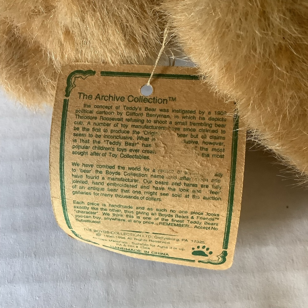 Boyds Bear Plush The Archive Collection “Lancaster” - Picture 7 of 9